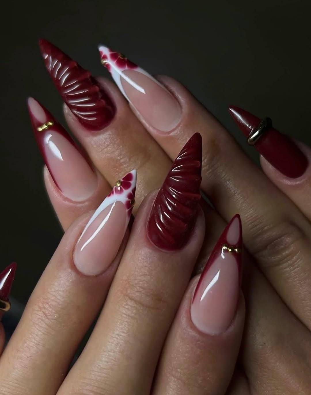 When Red Nails Go Maximalist, Subtle Is Out the Window- So, Copy These Designs!