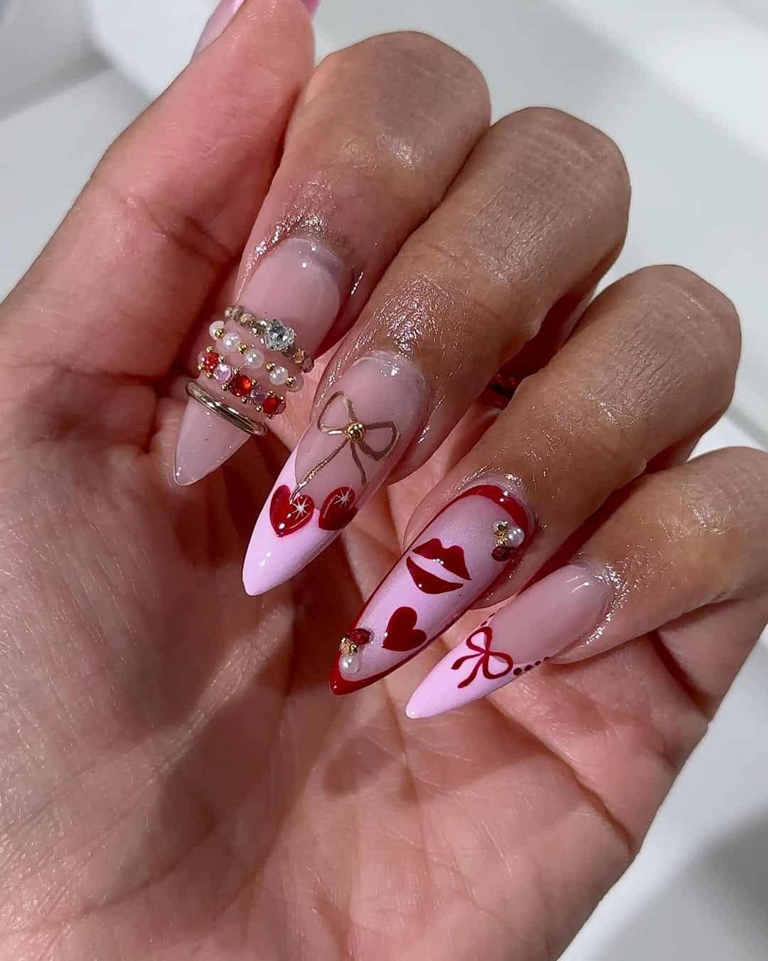 When Red Nails Go Maximalist, Subtle Is Out the Window- So, Copy These Designs!