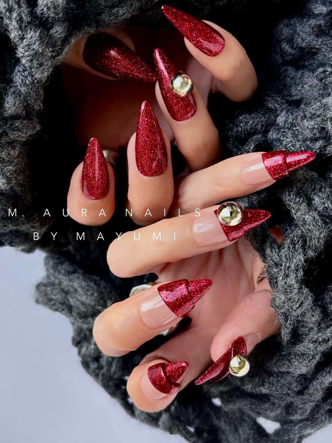 When Red Nails Go Maximalist, Subtle Is Out the Window- So, Copy These Designs!
