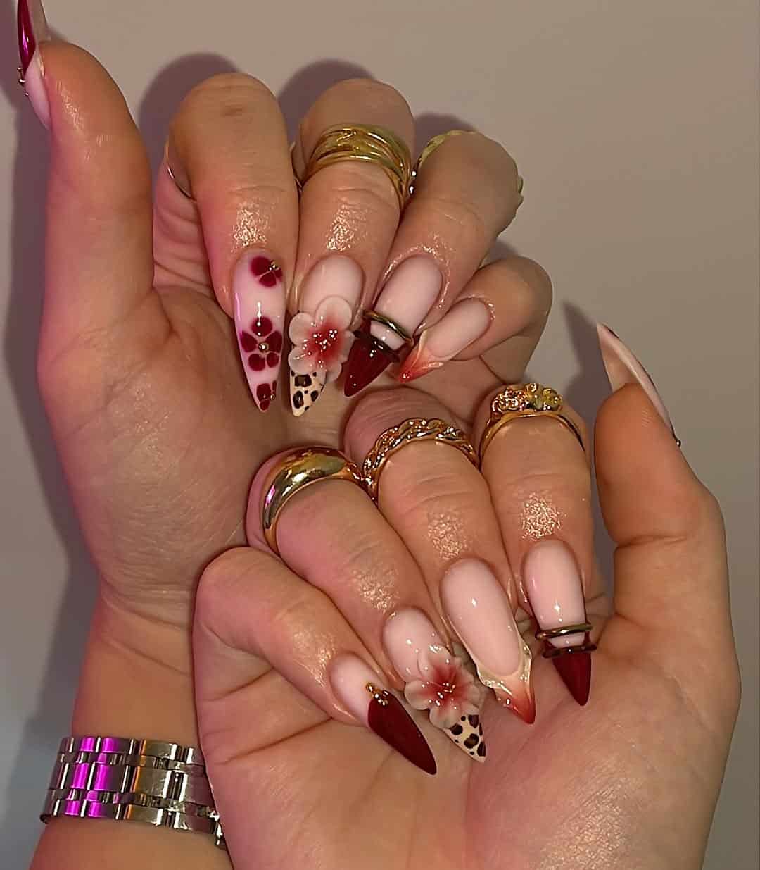 When Red Nails Go Maximalist, Subtle Is Out the Window- So, Copy These Designs!