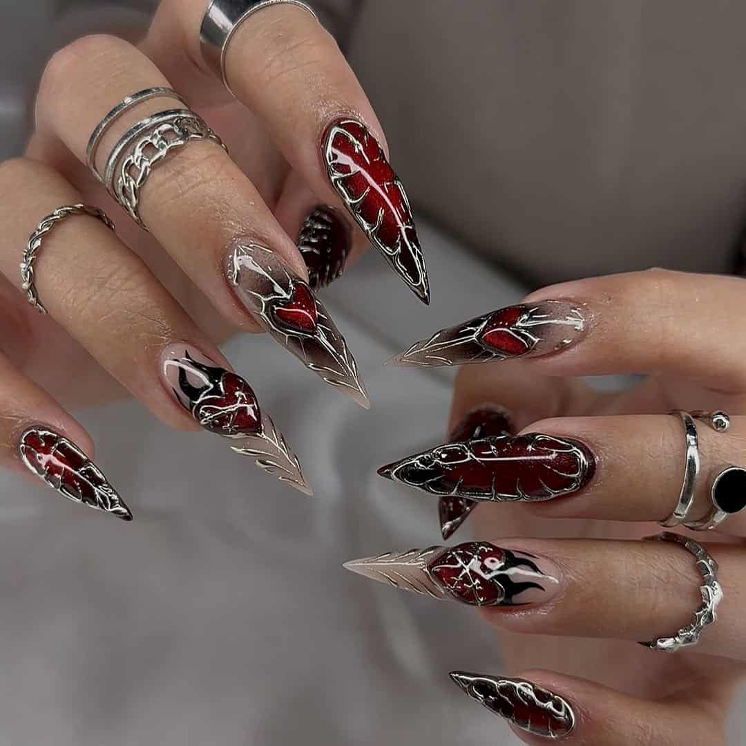 When Red Nails Go Maximalist, Subtle Is Out the Window- So, Copy These Designs!