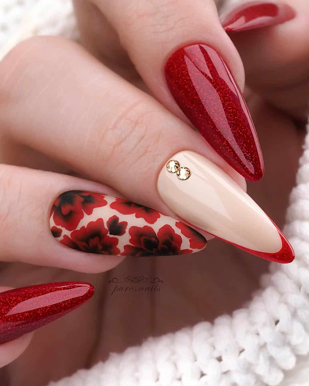When Red Nails Go Maximalist, Subtle Is Out the Window- So, Copy These Designs!