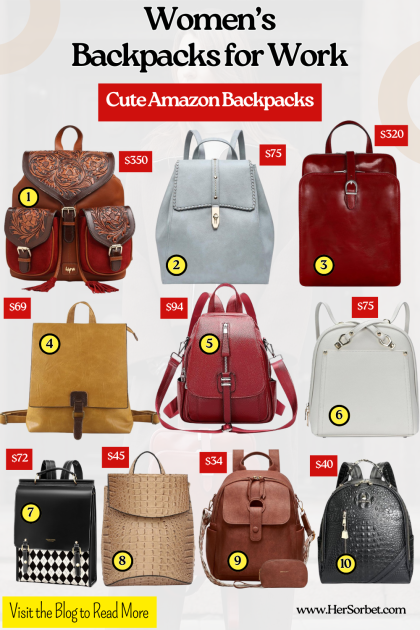 10 Cute Women's Backpacks for Work (Amazon Finds)
