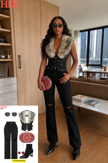 This Fur-Collar Vest Makes Denim Look Expensive